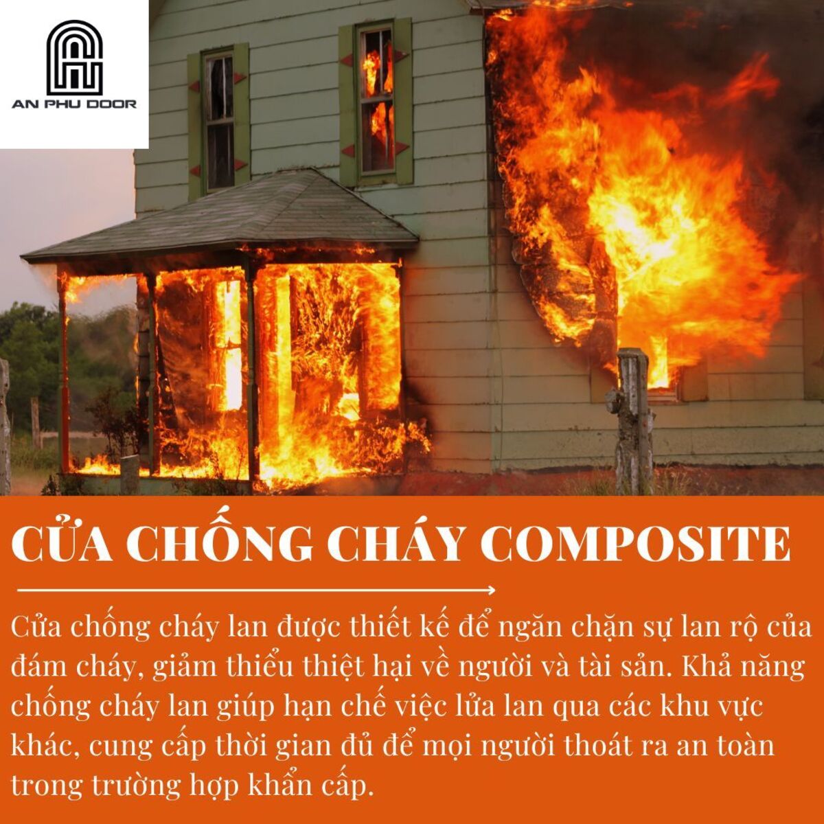 Cửa composite chống cháy lan An Phú Door